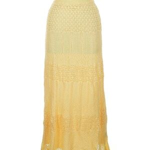Princess Polly, Yellow Crochet Summer Maxi Skirt